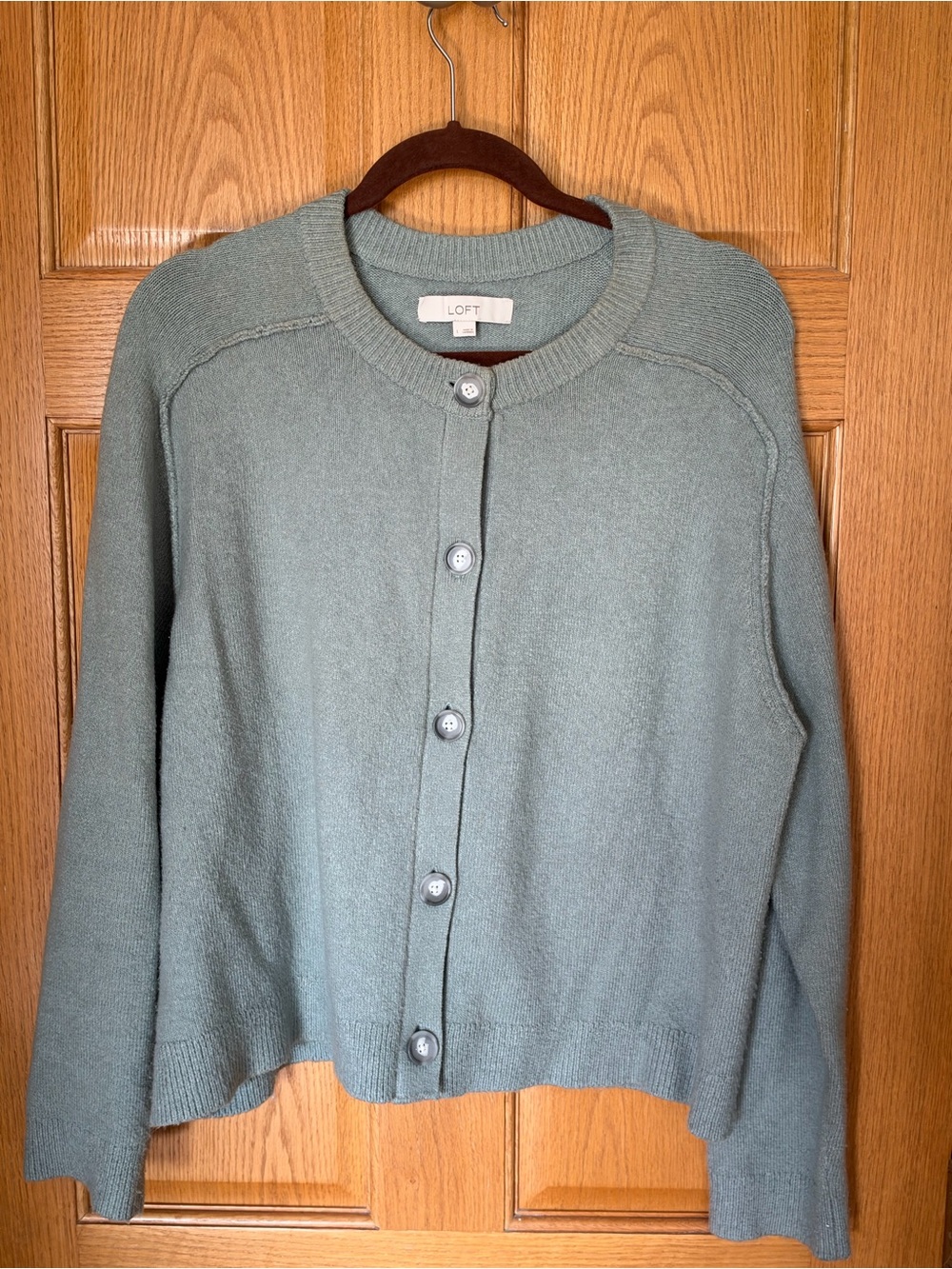 Loft Button Up Cardigan Light Sage Green size Large